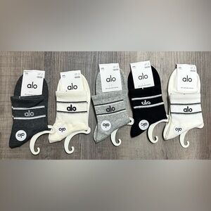 ALO Yoga Casual Socks - Cream, Gray, and Black